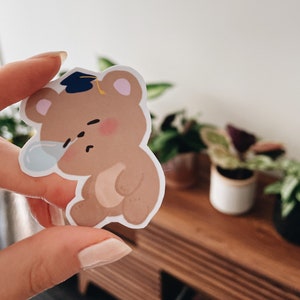 Slaperig draag sticker Grad | Waterdicht | Gestanste sticker | Afstudeersticker universiteit