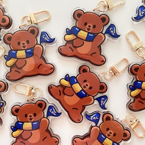 California Bear Epoxy Acrylic Keychain