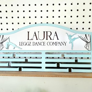 Personalized Dance Medal and Ribbon Holder: Wall Display