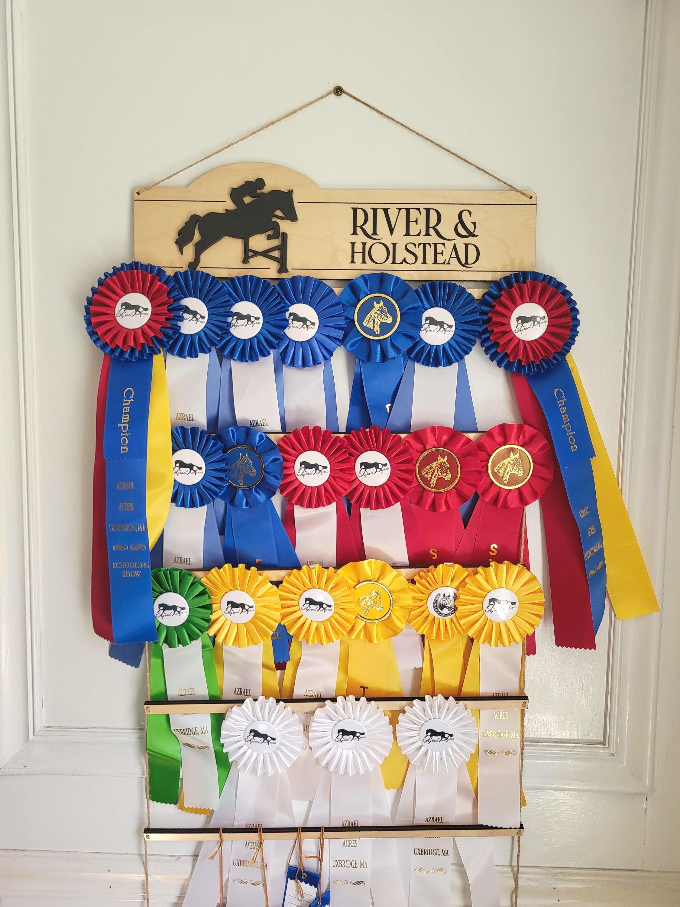 Personalized Horse Show Ribbon Holder: Equestrian Award Display 