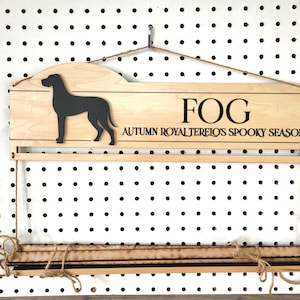 Personalized Dog Show Ribbon Holder: Engraved Wall Hanging Display image 9