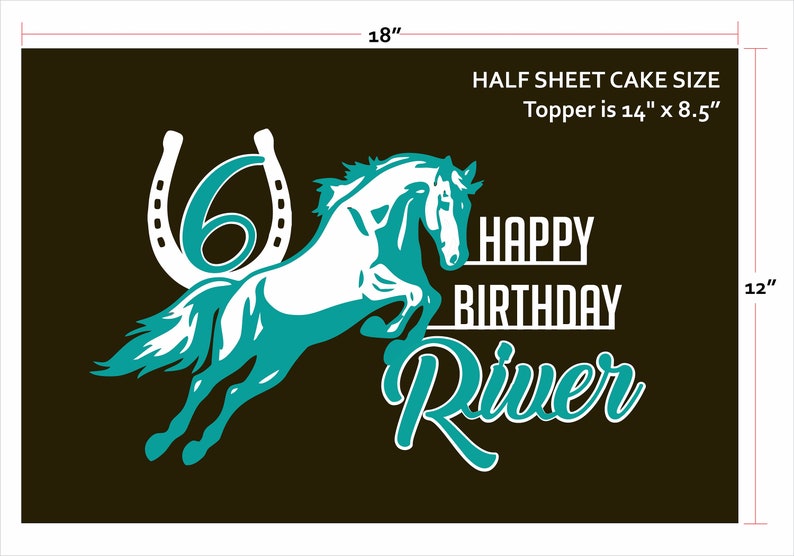 Birthday Cake Topper / Sheet Cake Topper / Flat Cake Topper | Etsy