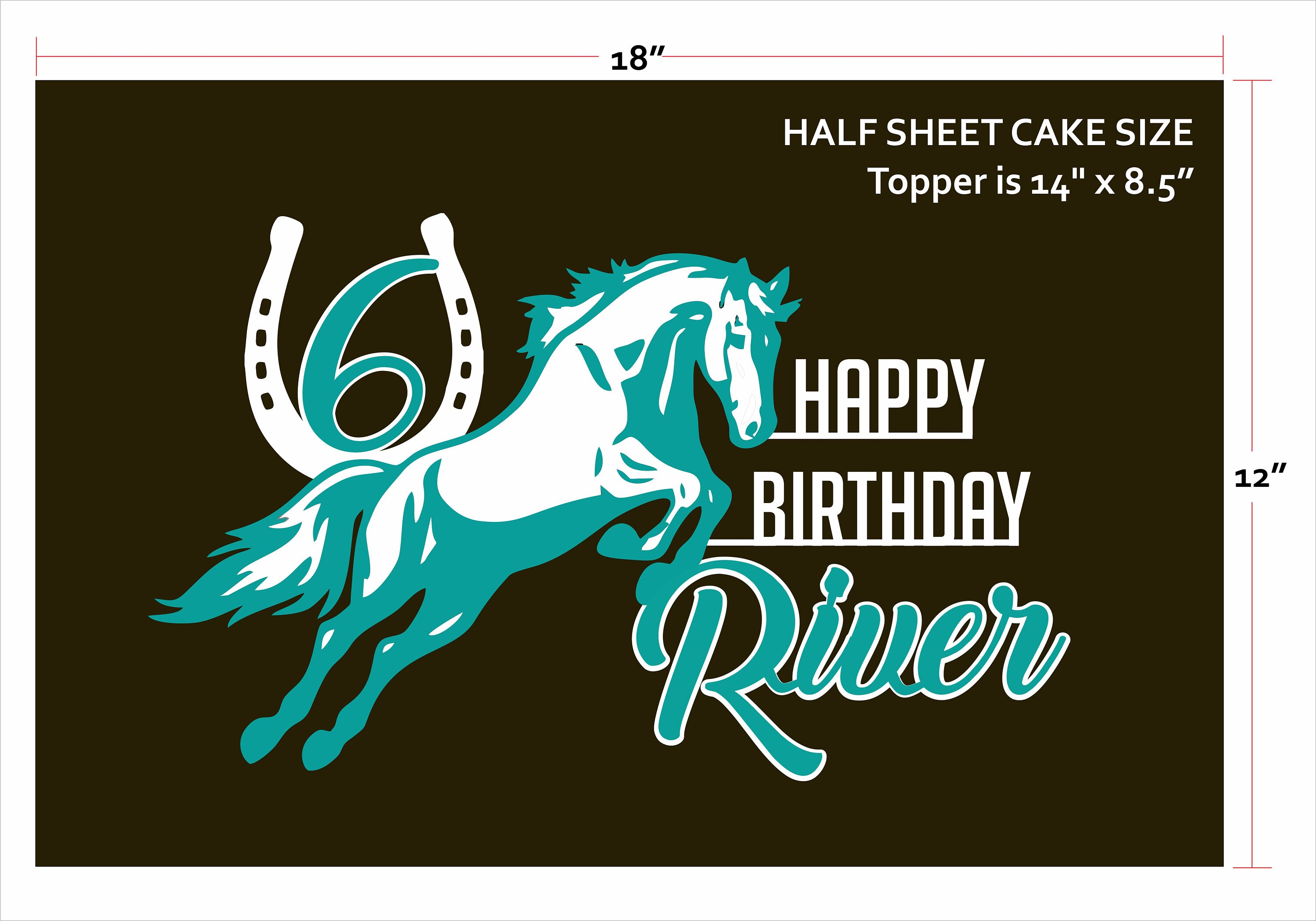 Birthday Cake Topper / Sheet Cake Topper / Flat Cake Topper | Etsy