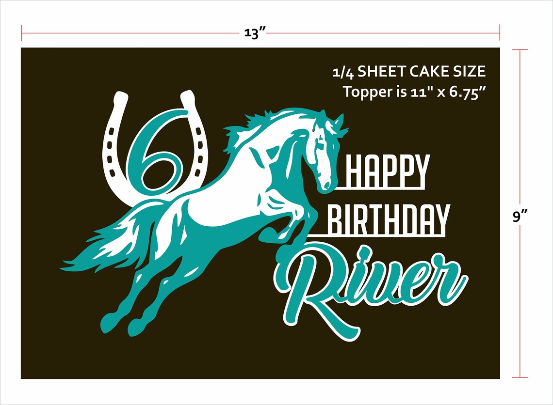 Birthday Cake Topper / Sheet Cake Topper / Flat Cake Topper | Etsy