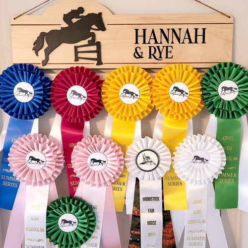 Horse Show Ribbon Holder Ribbon Display Equestrian Ribbon Etsy