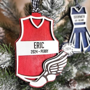 Personalized track and field ornament, track ornament, track gift, track coach gift, cross country ornament