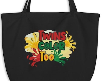 Twins Color Too Tote bag