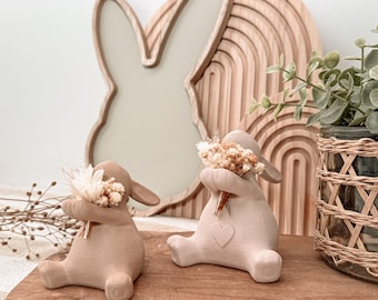 Impresión 3D STL + 3MF incluye archivo para una pequeña licencia comercial - Conejito de Pascua - Pascua - conejo - flores secas - flores - decoración