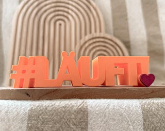 3D printing file - STL - 3MF - Bambu Studio - Lettering - Running - Heart