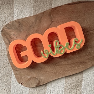 Arquivo de impressão 3D -STL - 3MF - Bambu Studio - lettering - Goodvibes - Vibes - bicolor