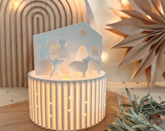 Impresión 3D STL + 3MF incluyendo una pequeña licencia comercial - Caja de luz - Caja - Figuras de belén - Belén - Navidad - Belén - Luz LED