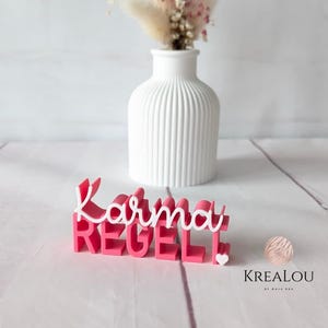 Fichier d'impression 3D - STL - 3MF - Bambu Studio - Lettrage - Règles du karma - Cœur - Déclaration - bicolore