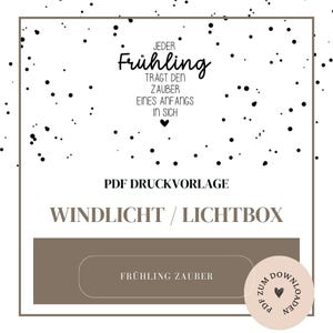 Archivo - plantilla de linterna, caja de luz, bolsa de luz o similar - 'Spring Magic' - Plantilla PDF A4 para descargar e imprimir usted mismo