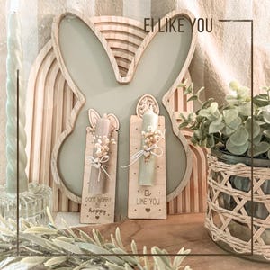 Laserdatei - SVG - inkl. Gewerbelizenz - Kerzenhalter - Geldgeschenk - Mitbringsel - Ostern -  Osterhase - Schrift - Download - Lasercut