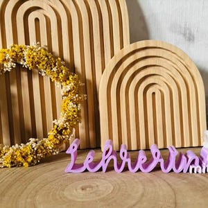 3D-printbestand - STL - 3MF - Bambu Studio - Belettering - Leraar met hart - Gedroogde bloemen - Verklaring - tweekleurig