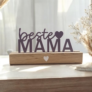 Archivo de impresión 3D con licencia comercial incluida - STL - 3MF - Bambu Studio - Inserto de bloque - Mejor mamá - Día de la Madre - Lettering