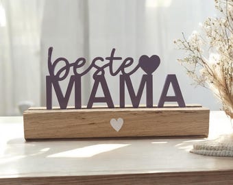 3D printing file including commercial license - STL - 3MF - Bambu Studio - Block insert - Best Mom - Mother's Day - Lettering