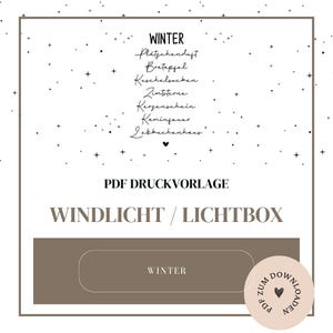 Archivo - plantilla de linterna, caja de luz, bolsa de luz o similar - “INVIERNO” - Plantilla PDF A4 para descargar e imprimir usted mismo
