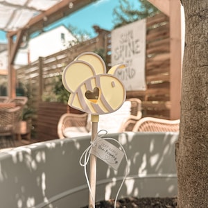 STL+3MF 3D-afdrukbestand + PDF-afdruksjabloon inclusief commerciële licentie - bloemsteker - bij - ballonlampje - LED - lichtgevend - hanglamp