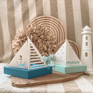 Archivo de impresión 3D - STL - 3MF Bambu Studio - Base de barco - Velero - Varias velas para intercambiar - Marítimo - Mar - Paquete