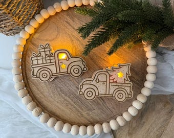 SVG + PDF print template including small commercial license - Balloon light - Christmas truck - Christmas - Gift - Truck