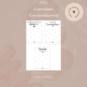 Archivo SVG que incluye licencia comercial - Archivo - Tarjeta de regalo - Me alegro de existir - Gracias - Tablero - Descargar - Corte láser