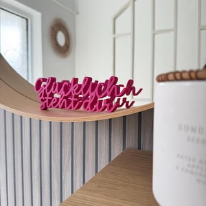 3D-Druck Datei (STL) - 3MF - Bambu Studio - Schriftzug - Glücklich steht dir