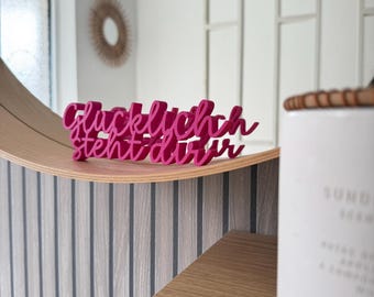 3D printing file (STL) - 3MF - Bambu Studio - Lettering - Happiness suits you