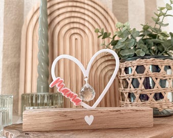 3D printing file including commercial license - STL - 3MF - Bambu Studio - Block insert - Mom - Heart - Suncatcher - Mother's Day