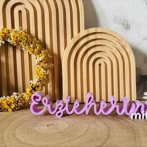 Fichier d'impression 3D - STL - 3MF - Bambu Studio - Lettrage - Éducateur avec cœur - Fleurs séchées - Déclaration - bicolore