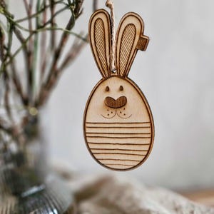 Laser file - Plotting - SVG - incl. commercial license - Easter - Easter bunny - Bunny gang 2 pendants - Gift tag - Download - Lasercut