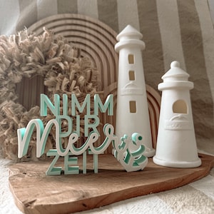 3D-printbestand -STL - 3MF - Bambu Studio - Belettering - Neem de tijd - Maritiem - Zee - tweekleurig - Anker