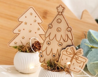 SVG + PDF print file including commercial license - insert - fir tree - Christmas - fir trees - Christmas tree - candle holder - scatter decoration
