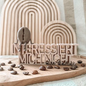 3D-Druck Datei -STL - 3MF - Bambu Studio - Schriftzug - Interessiert mich nicht die Bohne - lustig - witzig - Geschenk - Mitbringsel