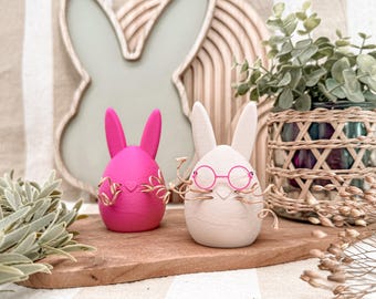Archivo de impresión 3D STL - 3MF que incluye una pequeña licencia comercial - Oskar Osterklug - Conejo de Pascua - gafas - Pascua - decoración - alambre para manualidades - nariz