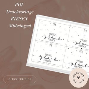 Printsjabloon - bestand - cadeaubon - geluksbrenger - bedankje - reus - veel geluk voor jou - PDF-sjabloon om zelf te downloaden en af te drukken