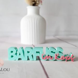 Arquivo de impressão 3D -STL - 3MF - Bambu Studio - Lettering - Descalço na Cabeça - Coração - Declaração - bicolor