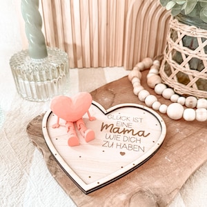 Laserdatei - SVG - inkl. Gewerbelizenz - Mama/Muttertag - Kerzenbrett mit Anhänger - Geschenk Mitbringsel - Herz -  Download - Lasercut