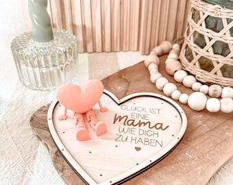 Laser file - SVG - including commercial license - Mom/Mother's Day - Candle board with pendant - Gift souvenir - Heart - Download - Lasercut