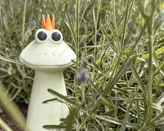 STL + 3MF 3D-Druck Datei inkl. kleiner Gewerbelizenz - Freddy Frosch - Deko - Gartenstecker - Froschkönig - Garten - Sommer - Stecker 10mm