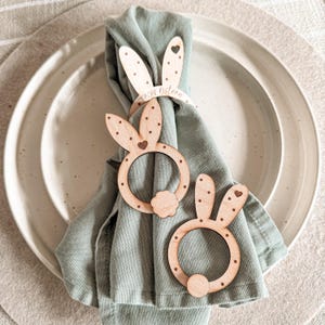 Laserdatei - SVG - inkl. Gewerbelizenz - Serviettenringe - Hasen - Frohe Ostern -  Osterhase - Schrift - Download - Lasercut