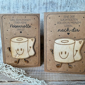 PDF + SVG incl. commerciële licentie - Belangrijke rol - Toiletpapier - Compliment - A4 - PDF-sjabloon om te downloaden, zelf af te drukken - Hanger - Laser