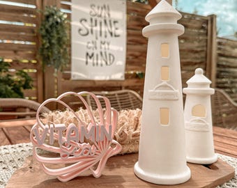 3D printing file -STL - 3MF - Bambu Studio - lettering - Vitamin Sea - maritime - sea - anchor - shell - saying - statement - two-colored