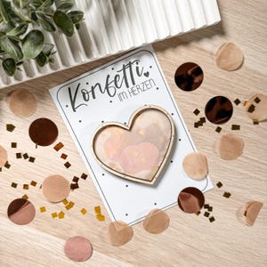 Laserdatei - SVG - inkl. Gewerbelizenz - Konfetti im Herzen - Karneval - Fasching -Geschenk - Mitbringsel - Herz -  Download - Lasercut