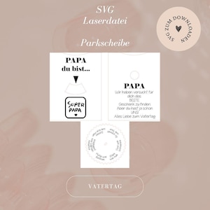 Laser file - SVG - incl. commercial license - parking meter - Father's Day - Dad - parking disc - gift/present - 3 mm - download - laser cut
