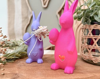 STL + 3MF 3D printing file including a small commercial license - Easter - Easter bunny - Easter egg - Bunny - Decoration - Heart
