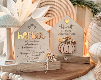 SVG Laserdatei inkl. Gewerbelizenz - Klötzcheneinschieber - Ballonlicht - Herbst - Häuschen -  Trockenblumen - Autumn - Herbstzauber