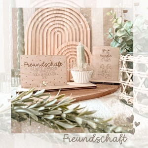 Laserdatei - SVG inkl. Gewerbelizenz  - Geschenkkarte mit Aufsteller - Karten - Freundschaft - Friends - Bestie - BFF - Download - Lasercut