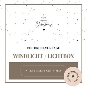 Archivo - plantilla de linterna, caja de luz, bolsa de luz o similar - “Navidad” - Plantilla PDF A4 para descargar e imprimir usted mismo