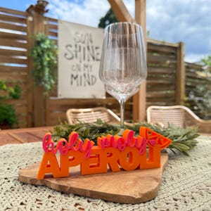 3D-Druck Datei -STL - 3MF - Bambu Studio - Schriftzug - Holy Moly Aperoli - Aperol - Drink - zweifarbig - Cheers